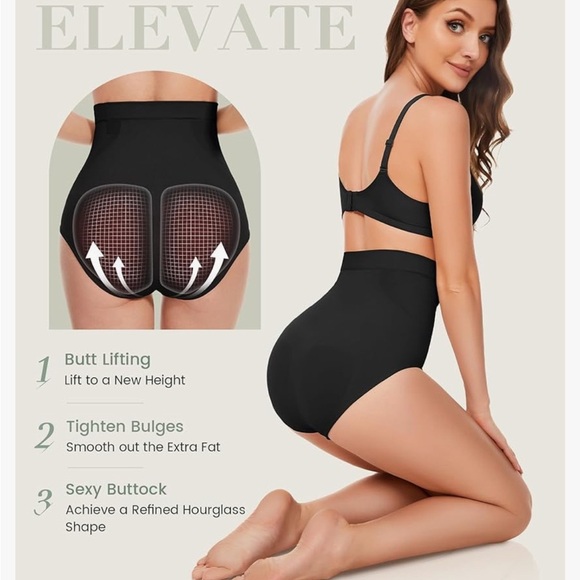 High-Waisted Black Body Shapewear - Picture 5 of 7